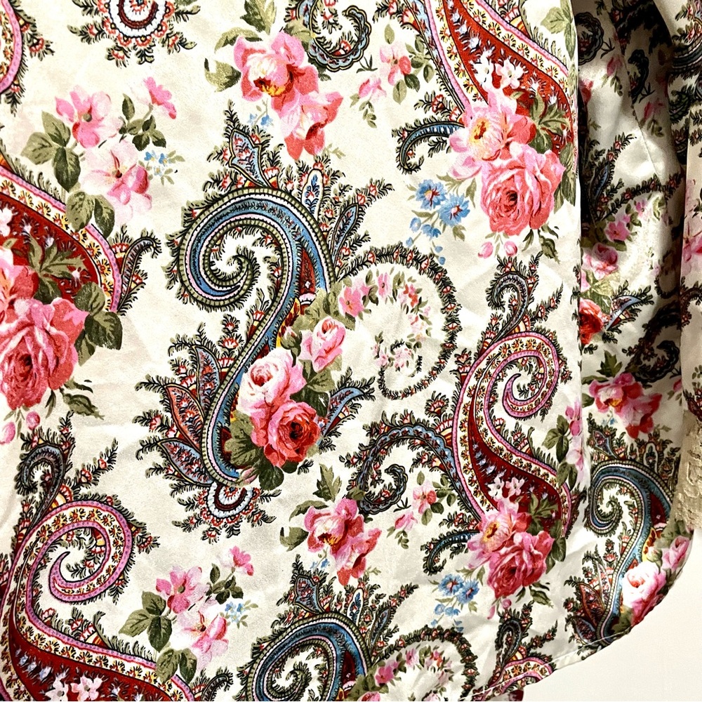 Satin Paisley Women's Pajama Set - Picture 8 of 10